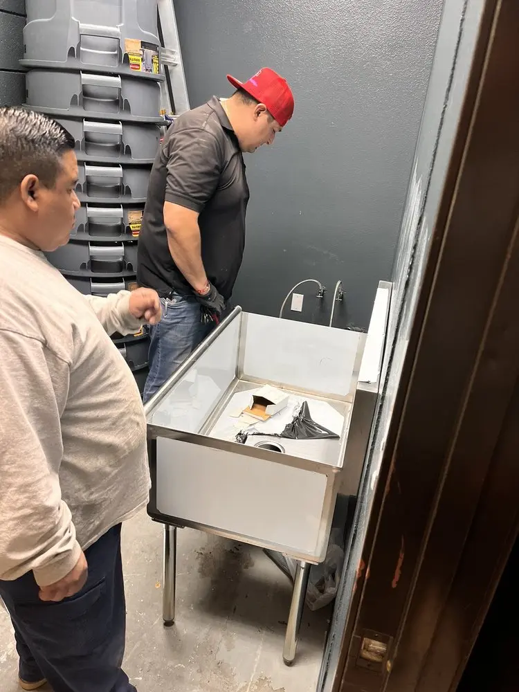 Commercial plumbing and sink installation in Polk
